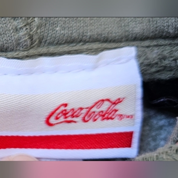 RARE Y2K VINTAGE STYLE COCA-COLA GRAPHIC HOODIE MED LIKE NEW COTTON SAGE - Picture 7 of 7